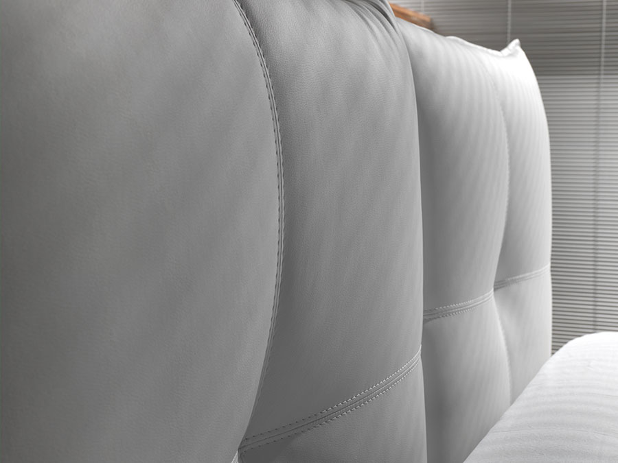 Letto Sidney matrimoniale imbottito con Box contenitore